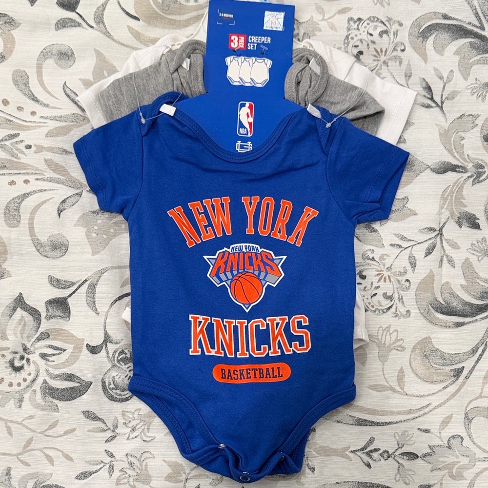 NBA New York Knicks Blue and Orange Baby Bodysuit